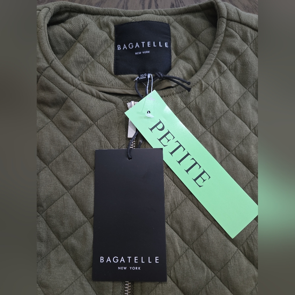 Bagatelle Women's Quilted Jacket in Olive - Picture 2 of 7